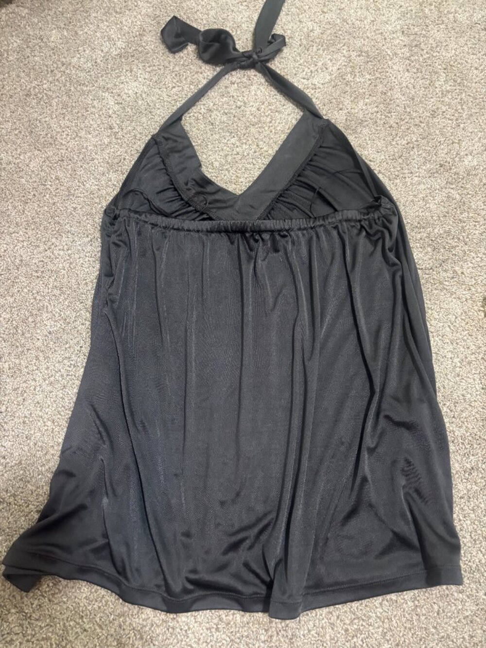 Vintage Express Black Halter Top Small Metallic Chainmail Mesh Y2K Party 2009 - Picture 3 of 5